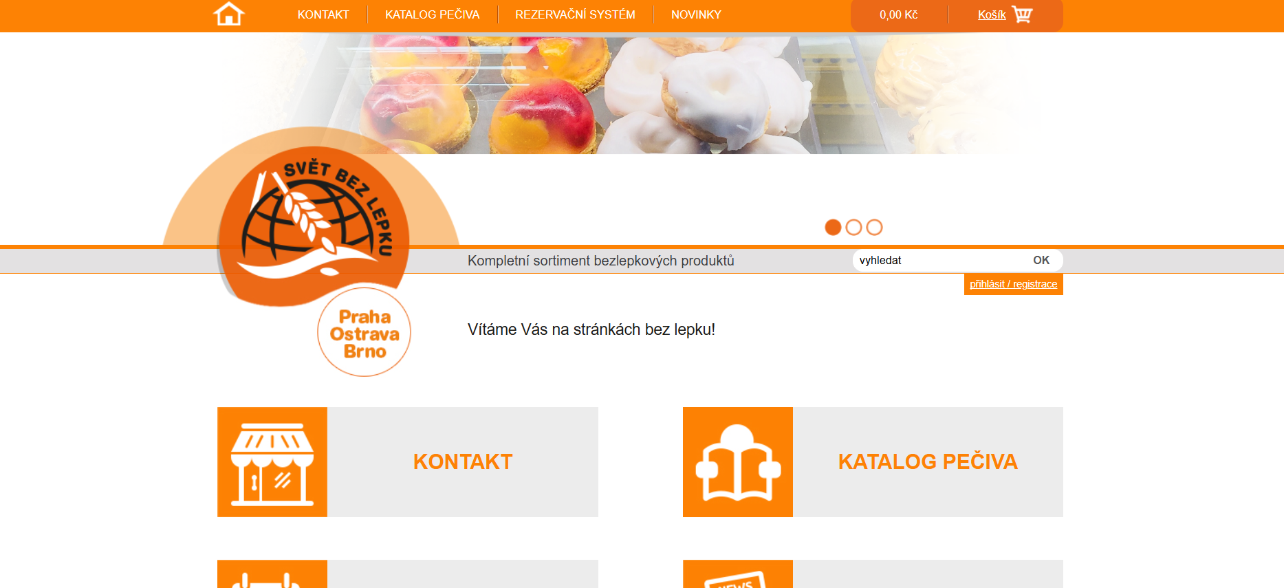Ukázka webu Svět bez lepku